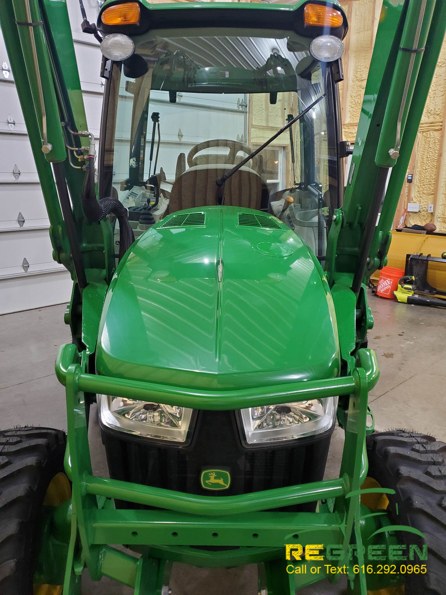 SOLD! LOW HOUR John Deere 4052R Compact Cab Tractor & Self Leveling Loader - Image 2
