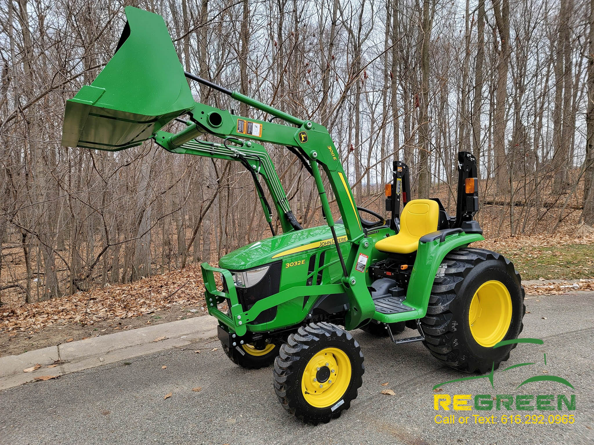 SOLD! LIKE NEW - LOW HOUR 2020 John Deere 3032E 32hp Compact Tractor, Loader, Forks & 60 Brush Hog